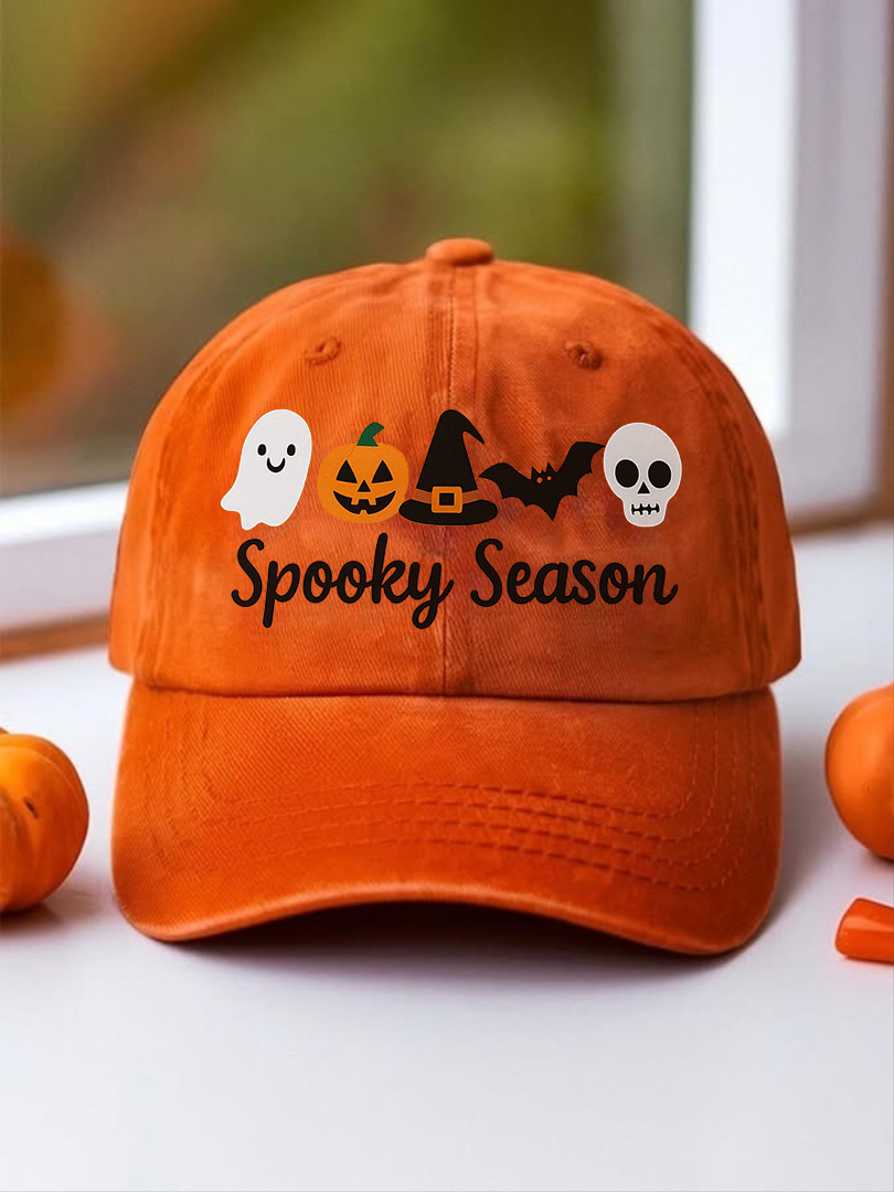 Fall's Here Pumpkin Season is Back Hat Spooky Season Hat Gifts For Halloween Fall's Here Pumpkin Season is Back Hat Spooky Season Hat Gifts For Halloween
